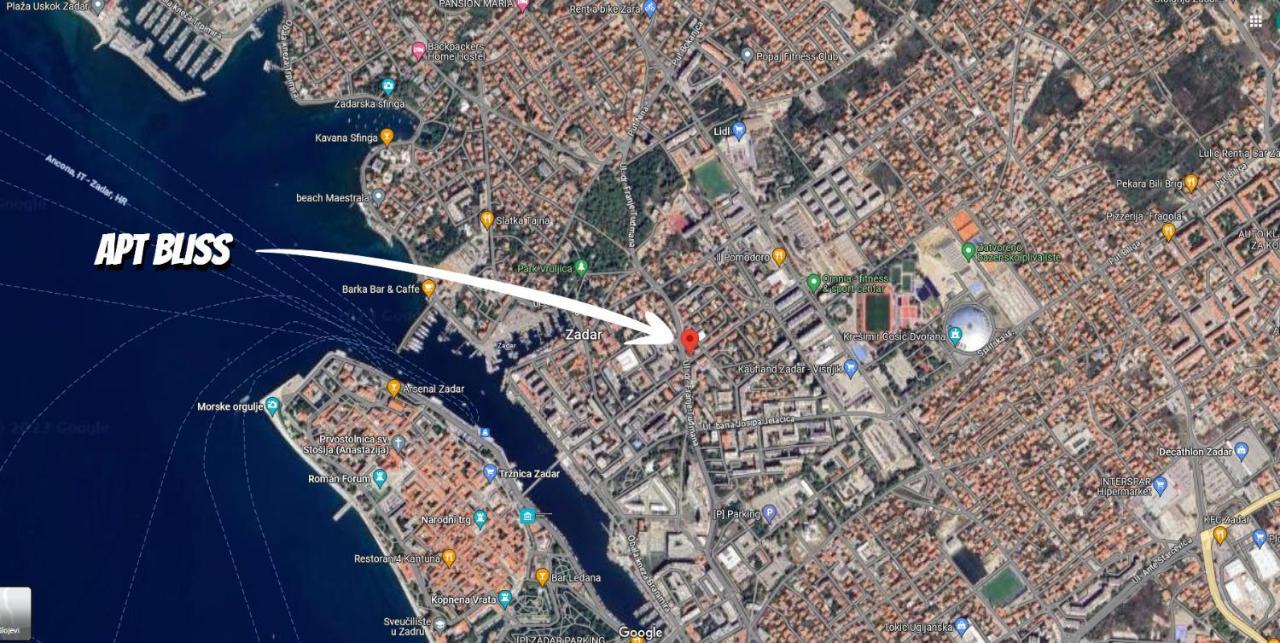 Bliss Lägenhet Zadar Exteriör bild